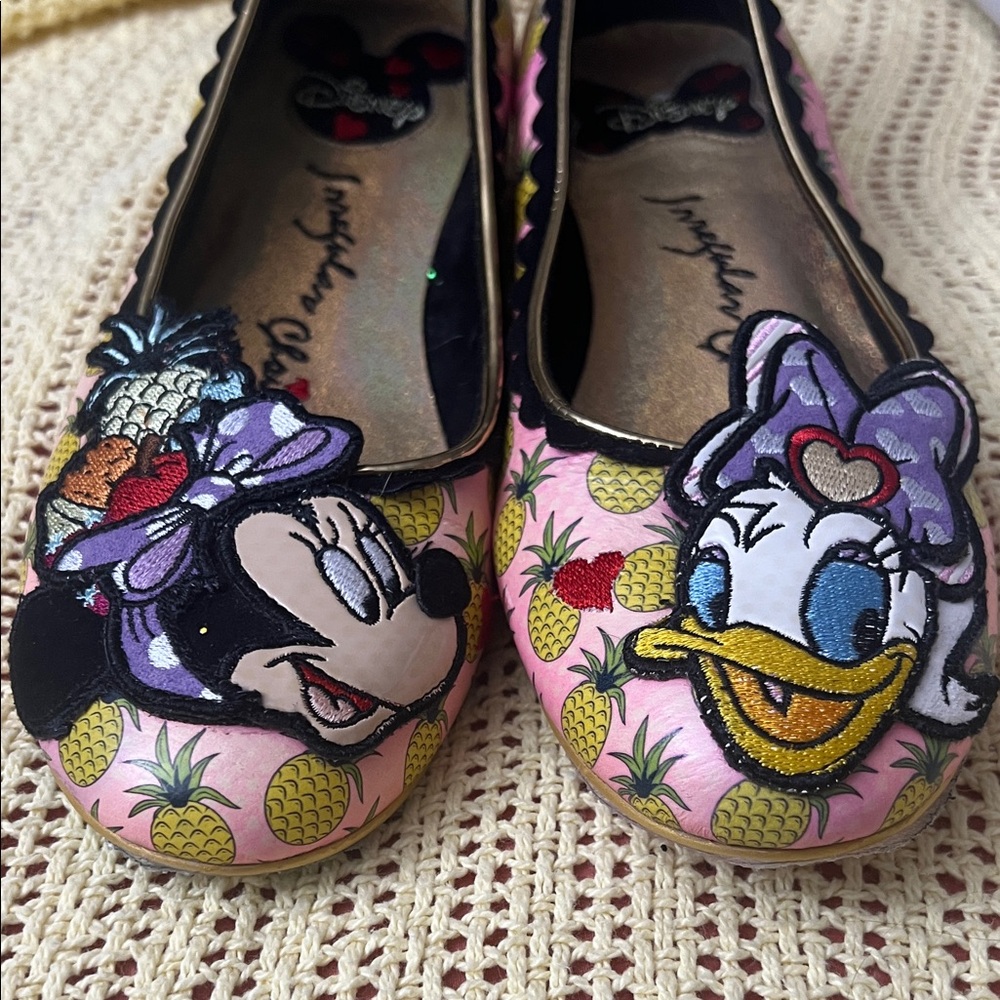 Disney Women's Minnie and Daisy Flats - Pink and Black - Picture 6 of 6